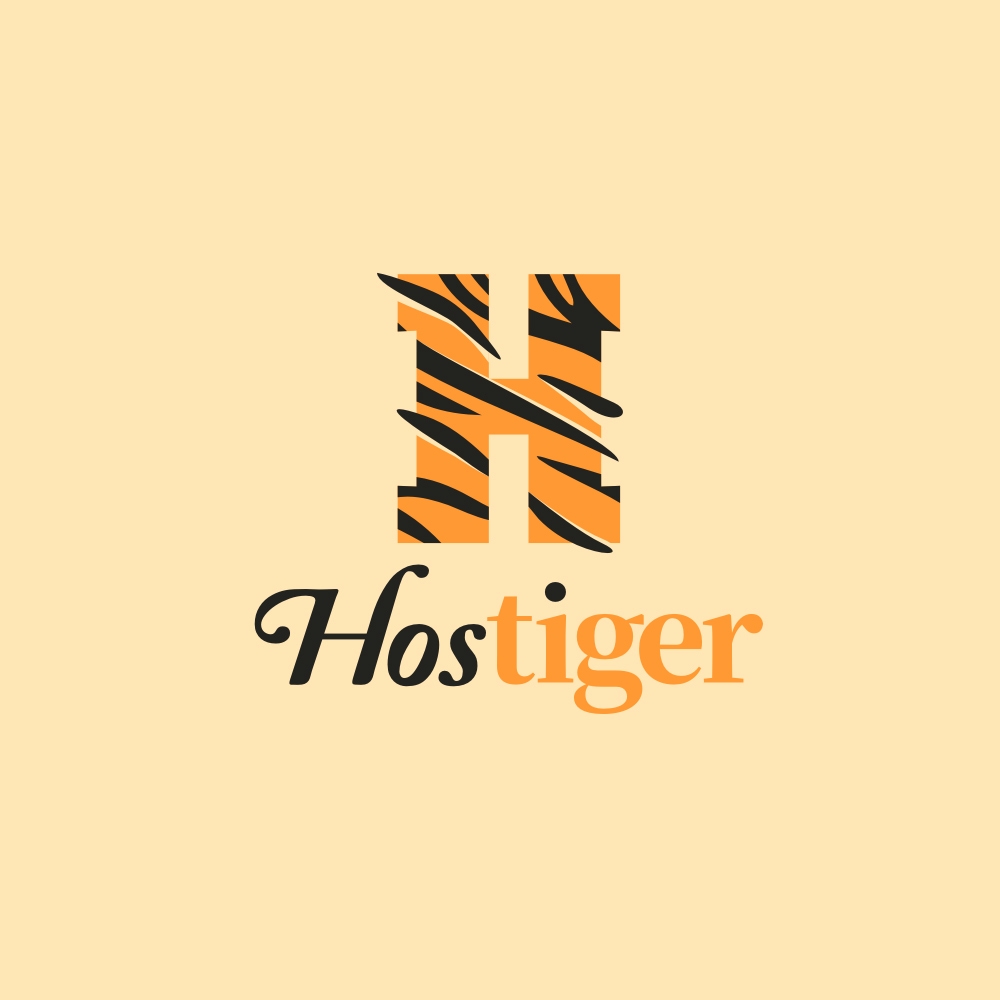 ウェブサイトのデザイン、ドメイン名とサーバーのロゴデザイン、タイガーパターンのロゴデザイン