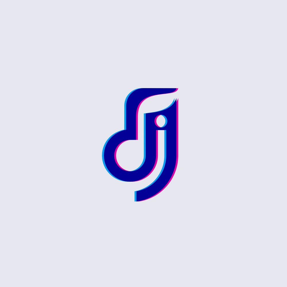 DJパーソナルロゴデザイン、音楽シンボルロゴデザイン