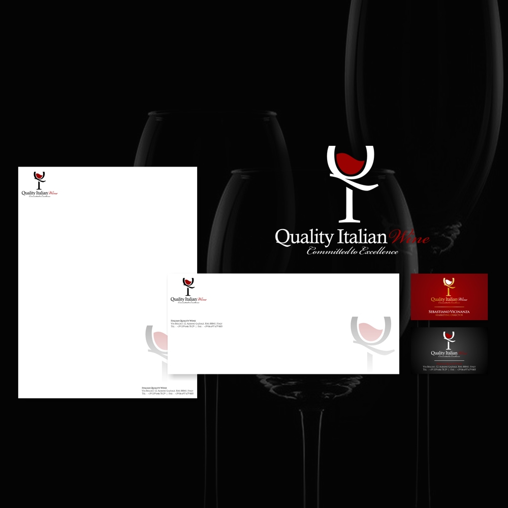 イタリアワインの輸入業者および輸出業者、ワインのロゴデザイン