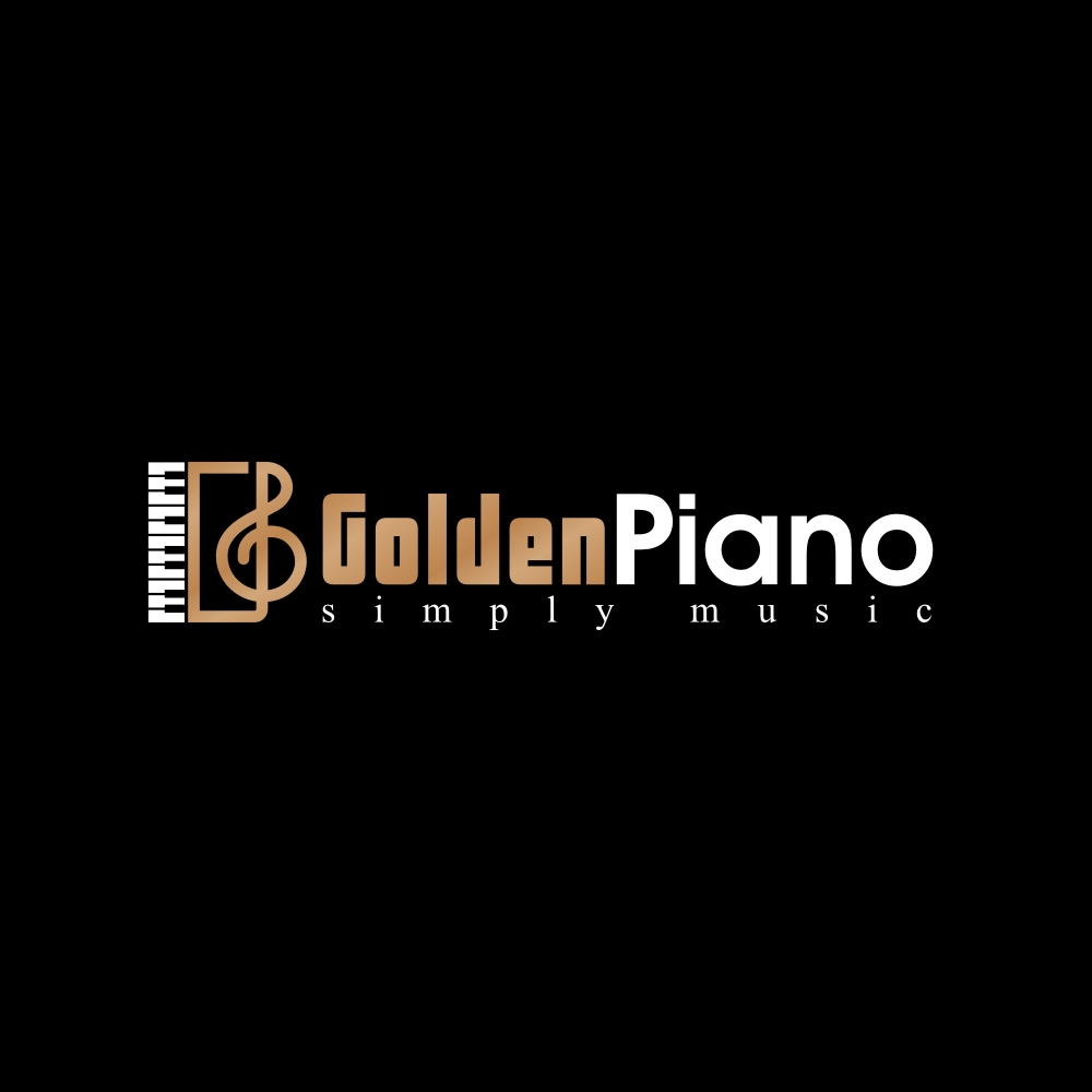 ピアノコースのロゴデザイン、音楽のロゴデザイン